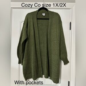 Cozy Co cardigan sweater 1X/2X